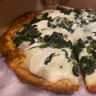 WHITE PIE W/ GARLIC & SPINACH LARGE